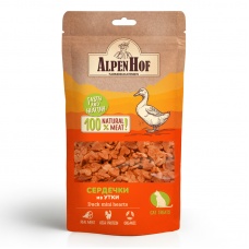 AlpenHof Лакомство Сердечки из утки для кошек 50г, A602