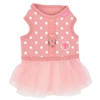 PINKAHOLIC Шлейка с юбкой для собак "Ida", розовая