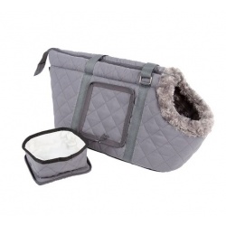 SCRUFFS Сумка-переноска для собак "Wilton", серая, 38х20х24см
